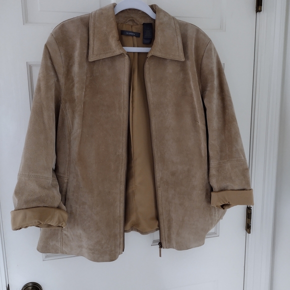 Liz Claiborne Tan Suede Jacket - Picture 13 of 14